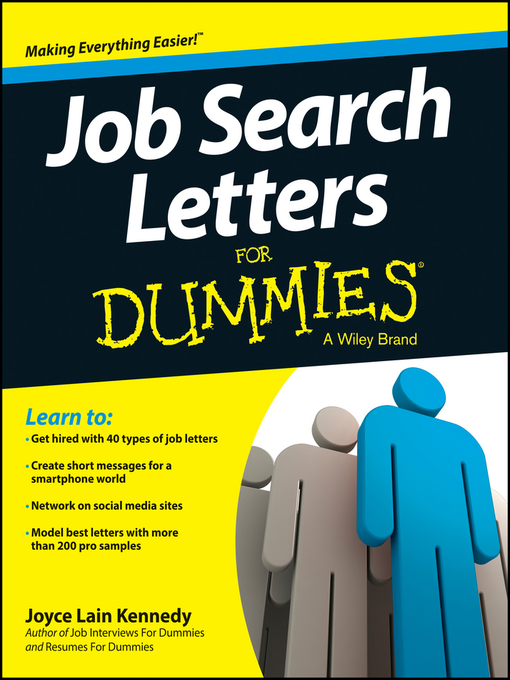 Title details for Job Search Letters For Dummies by Joyce Lain Kennedy - Available